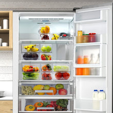 Plastic Refrigerator Organizer Bins, Set Of 2 Stackable Fridge Organizers with Handle, Clear Organizing Food Fruit Vegetables Pantry Storage Bins for Freezer kitchen Cabinet Organization and Storage (2 Pcs Set Mix Color) the24kgal
