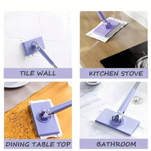Automatic Cloth Changing Mini Mop with Push Pull Cloth Changing Handle (1 Pc) the24kgal
