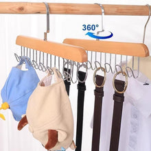 Space Saving 8 Hooks Wooden Hangers (1 Pc) the24kgal