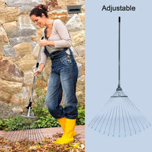 115-152 CM Rake for Gardening, Stainless Steel Telescopic Garden Rake for Quick Clean Up of Lawn and Yard, Adjustable Rake Claws Spacing Garden Broom with Long Handle for Clean Leaves (MOQ :- 12 pc) the24kgal