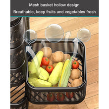 Metal High Quality Kitchen Trolley Kitchen Organizer Items and Kitchen Accessories Items for Kitchen Rack Square Design for Fruits & Vegetable Onion Storage Kitchen Trolley with Wheels (3 Layer) the24kgal