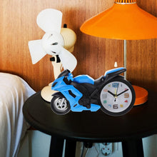 Retro Motorcycle Alarm Clock – Novelty Bike Engine Style Desk Clock the24kgal