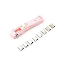Portable Paper Clamp With 8 Pcs Clip Dispenser Handheld Paper Fast Clam (1 Set) the24kgal