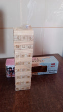 Wooden Tumbling Stacking Tower Game, Zenga tower (48 Pcs Blocks 2 Dices) the24kgal