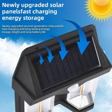 Outdoor Solar Wall Lamp Outdoor Waterproof High Quality Lamp Induction Garden Lamp Garden Villa Night Lamp Double Lamp Light (1 Pc) the24kgal
