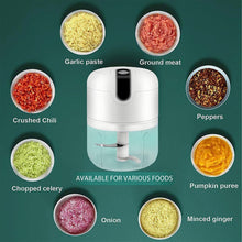 Wireless USB Rechargeable Mini Electric Garlic Machine / Chopper 3 Blades (250Ml) the24kgal