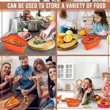 Reusable Expandable Pizza Storage Container with 5 Microwavable Trays – Adjustable for Home & Outdoor Use the24kgal