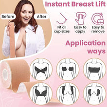 Boob Tape with Nipple Covers: Cotton, Breathable, Lift & Support (5m, 10 Pairs) the24kgal