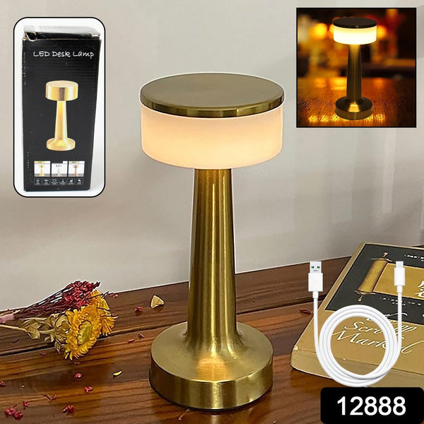 Touch LED Lamp – USB, 3 Colors, 3 Brightness Levels (1 Pc, Metal) the24kgal