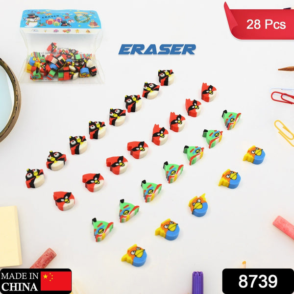 Colorful Novelty Eraser Set for Kids and Gifts (28 Pcs In 1 Packet) the24kgal