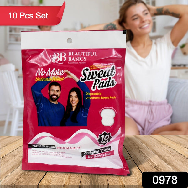 Underarms Sweat Pads Disposable Highly Absorbent Pads Cotton Anti-Allergic Anti Bacteria Anti Smell Underarm Perspiration Pad For Men And Women (Pack of 10) the24kgal