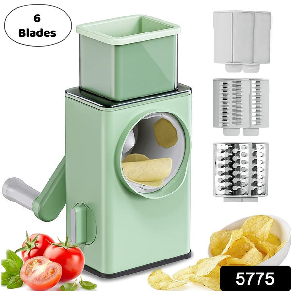 Stainless Steel Vegetable Chopper with 6 Blades - Kitchen Mandoline Slicer the24kgal
