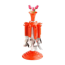 New Stylish 24 Pcs Plastic, Stainless Steel Cutlery Set (Pack of 24) the24kgal