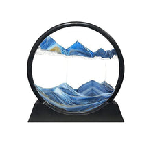 3D Moving Sand Art – Liquid Motion Deep Sea Sandscape with Round Glass Frame (1 Pc) the24kgal