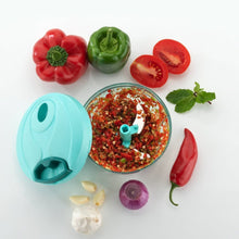 Handy Mini Plastic Vegetable Chopper Cutter, Onion Chopper Vegetables for Kitchen Accessories with 3 Blades the24kgal