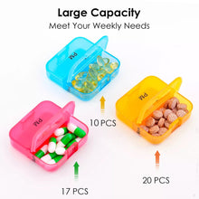 Weekly 7 Day Rainbow Color Pill Organizer Box the24kgal