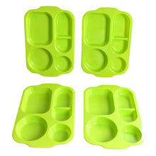 Unbreakable Plastic Food Plates / Biodegradable 5 Compartment Square Plate for Food the24kgal