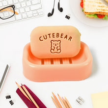 Cute Soap Shaped Erasers With Plastic Case (1 Pc / With Case) the24kgal