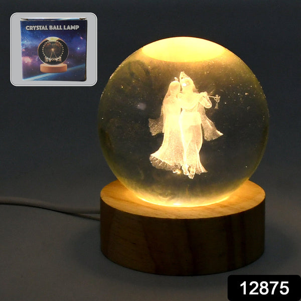 3D Crystal Ball lamps for Bedroom 3D Lamps for Home Decoration 3D Crystal Ball Night Light Gifts for Women Gifts for Men Room Decor Items for Bedroom for Friend and Family (1 Pc) the24kgal