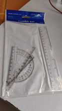 Plastic Geometry Set, Triangle Ruler Protractor Straight Ruler (4 Pcs Set) the24kgal
