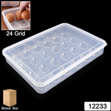 Plastic Egg 24 Grid Storage Container Holder for Refrigerator Egg Tray Holds 24 Eggs (1 Pc) the24kgal