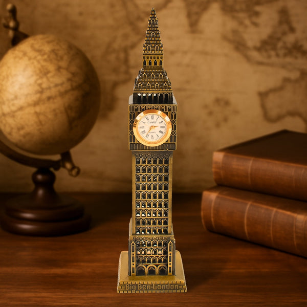 Big Ben London Clock Tower Miniature Metal Statue - Elegant Home Decor and Perfect Gifting Option the24kgal