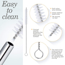 Reusable Stainless Steel Drinking Straws Bent (4 Bent Straws, 1 Brush) the24kgal
