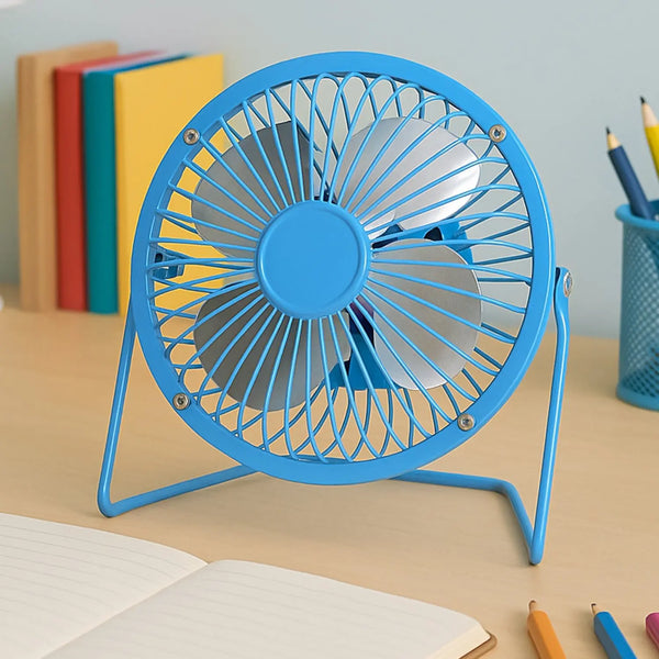 USB Table Desk Personal Metal Electronic Fan, Compatible with Computers, Laptops, Student Dormitory, Suitable For Office, School Use (1 Pc) the24kgal