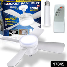 Original Cool LED Socket Fan Light โ Ceiling Fan Replacement, 1000 Lumens/5000K, Remote Controlled (Remote Battery Not Included) the24kgal