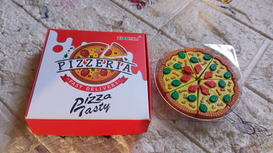3D Pizza Slices Eraser Set – Fancy & Colorful Stationery for Kids & Gifts (7 slice) the24kgal