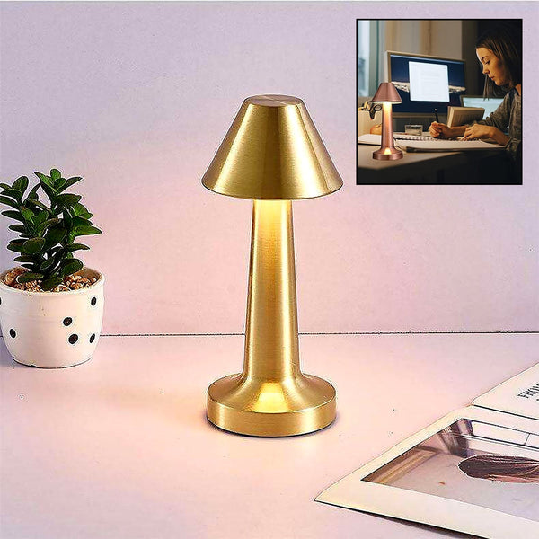LED Lamp with Touch Control | Decorative Desk Lamp, Portable Metal LED Table Lamp, USB Rechargeable, 3 Color, 3 Levels Brightness, Dimmable Eye Protection Modern Lamp for Home Decor Party Kids Room Bedroom (1 Pc) the24kgal