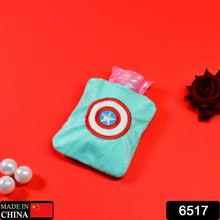 Captain America Print Small Hot Water Bag with Cover for Pain Relief the24kgal