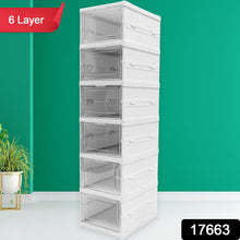 6-Layer Stackable Foldable Storage Organizer Cart for Clothes, Kitchen, Closet & Bathroom the24kgal