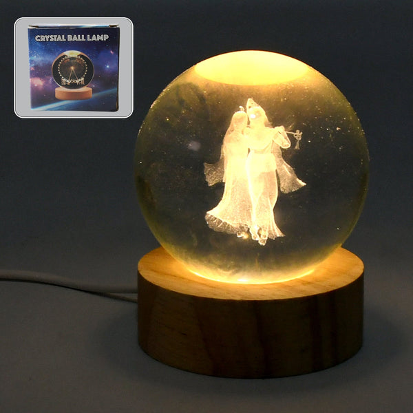 3D Crystal Ball lamps for Bedroom 3D Lamps for Home Decoration 3D Crystal Ball Night Light Gifts for Women Gifts for Men Room Decor Items for Bedroom for Friend and Family (1 Pc) the24kgal