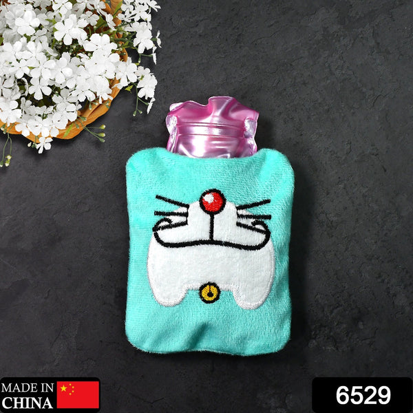 Doremon Cartoon Small Hot Water Bag with Cover for Pain Relief the24kgal