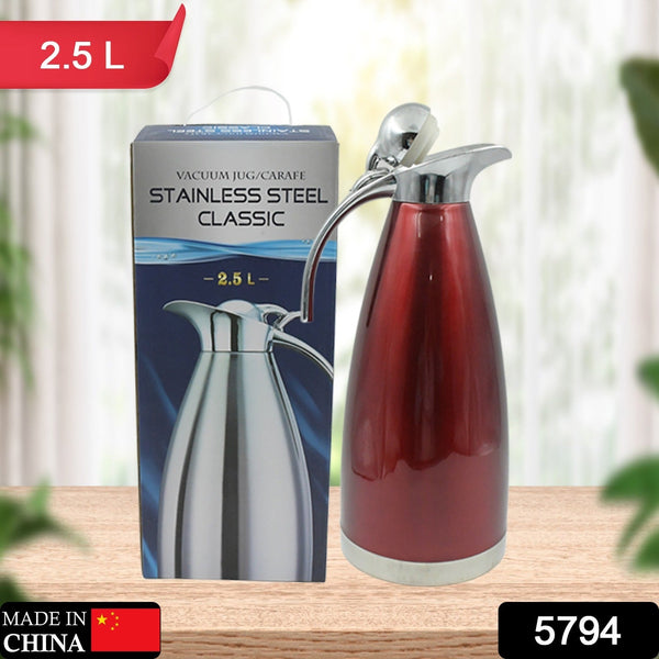 Vacuum Insulated Kettle Jug (Stainless Steel): 2.5L Sizes the24kgal