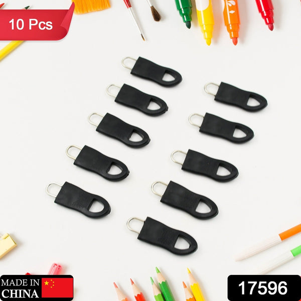 Zipper Pull Tab Zipper Tags Cord Pulls Zipper Extension Zip Fixer for Luggage Suitcase Backpack Jacket Bags Style Metal Zipper Head Zip Fixer Tags Handbag Backpack Plastic (10 Pc) the24kgal