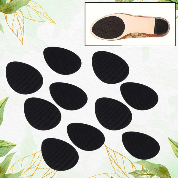 Non-Slip Shoe Pads, Rubber Shoe Sole Protector Pads, Self-Adhesive Shoe Grips Pads Stickers Non Skid for Ladies Shoes, High Heels, Boots (10 Pcs Set) the24kgal