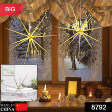 3D Gold Star Hanging Decoration Star, Acrylic Look  Hanging Luminous Star for Windows, Home, Garden Festive Embellishments for Holiday Parties Weddings Birthday Home Decoration (Big) the24kgal