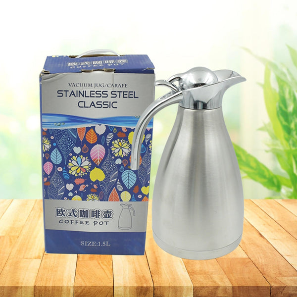 Vacuum Insulated Kettle Jug (Stainless Steel): 1.5L Sizes the24kgal