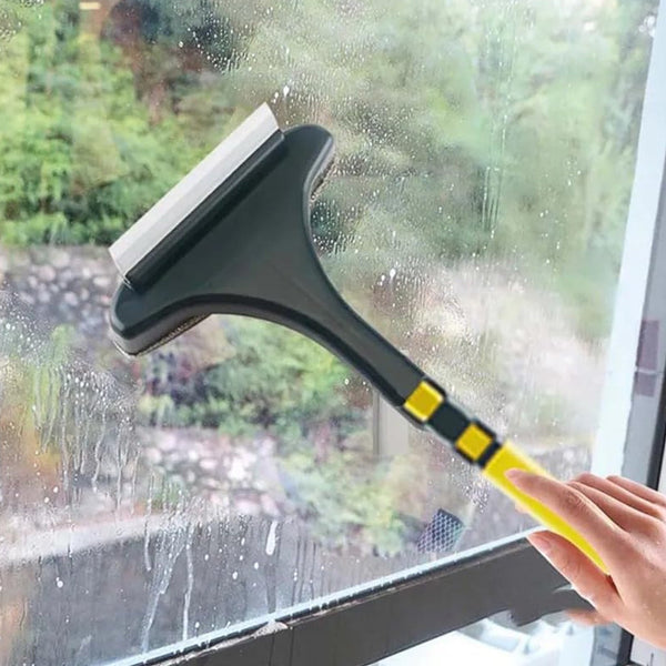 2-in-1 Mesh Cleaning Brush & Wiper with Extended Handle – Window Cleaner (1 Pc) the24kgal