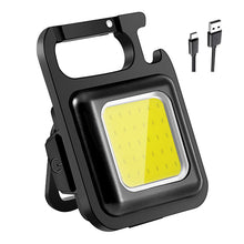 Mini Rechargeable Keychain Flashlight - 4 Light Modes with Folding Bracket & Magnetic Base the24kgal
