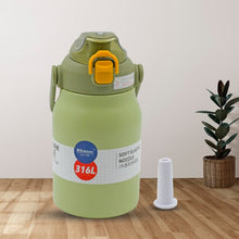 Premium Stainless Steel Vacuum Insulated Bottle Water Flask Vacuum Hot Cold For Kids / Travelling Water Bottle for Kids with Straw, Thermos  For office / Gym /School (1000 ML) the24kgal