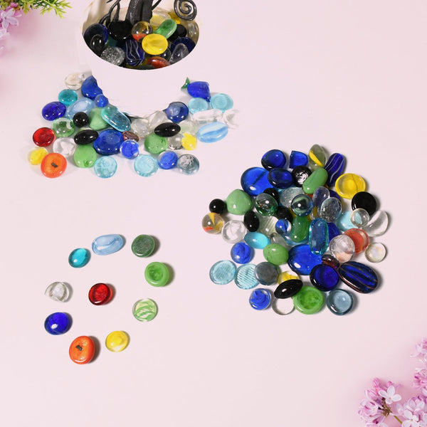 Multi-Color Decorative Stone for Garden / Lawn / Aquarium Fish Tank Gravel / Flower Pots Decoration Pebbles for Fish Bowl & All Purpose Attractive Stone Set the24kgal