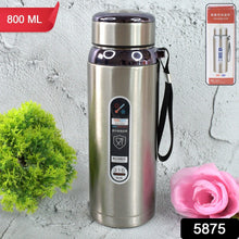 800ml Stainless Steel Water Bottle – Leak-Proof Thermos Flask for Travel, Gym, Office, Home Use (1 Pc) the24kgal