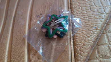 Metal Printed Star Shape Hair Clips (5 Pcs Set) the24kgal