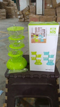 4 Section 360° Rotating Vertical Seasoning Box Plastic Pickle Tower | Spice Rack (4 Layer with 4 Plastic Spoon / 1 Set) the24kgal