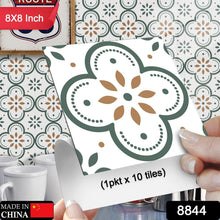 Peel and Stick Floor Tiles Kitchen / Bathroom Backsplash Sticker Detachable Waterproof DIY Tile Stickers for Wall Decoration Tiles Home Decoration (8x8 Inch / 10 Pcs Set) the24kgal