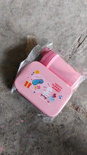 Plastic Lunch Box Leak Proof 2 Compartment with Bottle and Fork (1 Set / Mix Color) the24kgal