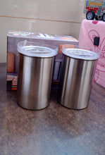 Multipurpose Stainless Steel Airtight Containers with See Through Lid (2 Pc Set / 1000 ML) the24kgal